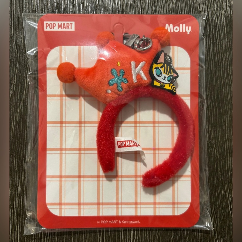 Pop Mart Molly Baby Tabby Mini Headband Pendant Crown Cat For Labubu New Sealed